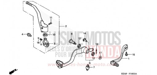 PEDAL/KICK STARTER ARM CR125R5 de 2005